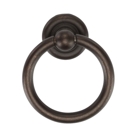 This is an image of a M.Marcus - Classic Round Drop Pull 42mm Matt Bronze Finish, tk9213-042-lbn that is available to order from T.H Wiggans Ironmongery in Kendal.