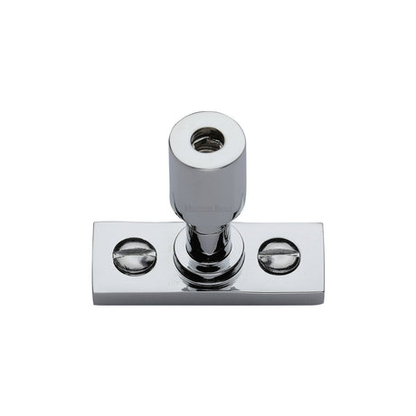 This is an image of a Heritage Brass - Casement Stay Locking Pin Polished Chrome, v1007-pc that is available to order from T.H Wiggans Ironmongery in Kendal.