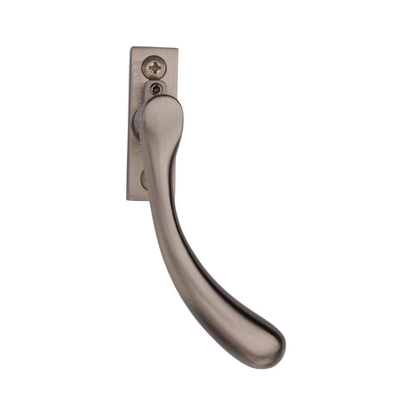 This is an image of a Heritage Brass - Right-Handed Espagnolette Handle Ball Design Satin Nickel finish, v1009l-rh-sn that is available to order from T.H Wiggans Ironmongery in Kendal.