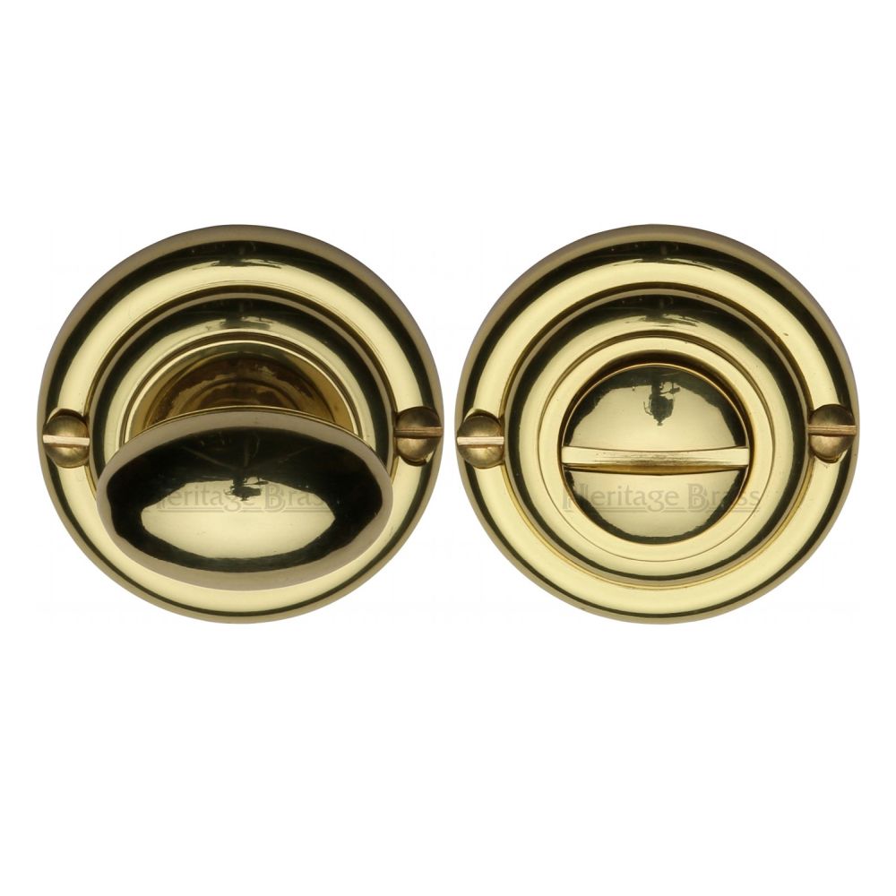 This is an image of a Heritage Brass - Thumbturn & Emergency Release Polished Brass Finish, v1015-pb that is available to order from T.H Wiggans Ironmongery in Kendal.
