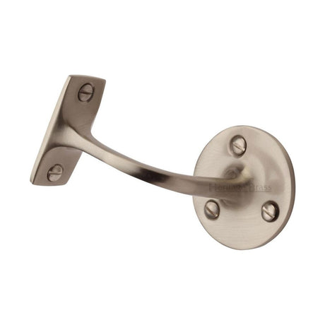 This is an image of a Heritage Brass - Handrail Bracket 2 1/2" Satin Nickel Finish, v1030-64-sn that is available to order from T.H Wiggans Ironmongery in Kendal.