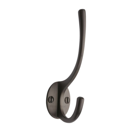 This is an image of a Heritage Brass - Hat & Coat Hook Matt Bronze Finish, v1050-mb that is available to order from T.H Wiggans Ironmongery in Kendal.