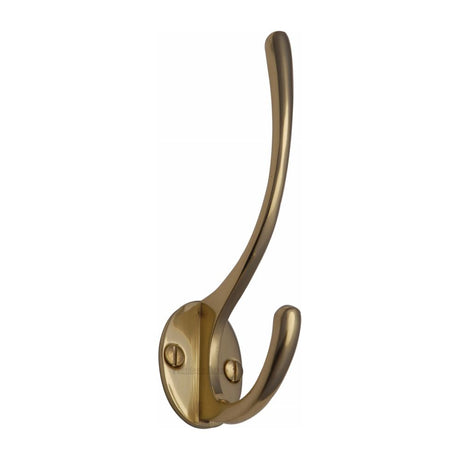 This is an image of a Heritage Brass - Hat & Coat Hook Polished Brass Finish, v1050-pb that is available to order from T.H Wiggans Ironmongery in Kendal.