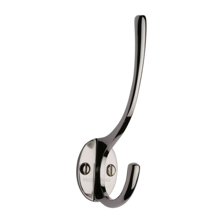 This is an image of a Heritage Brass - Hat & Coat Hook Polished Nickel Finish, v1050-pnf that is available to order from T.H Wiggans Ironmongery in Kendal.
