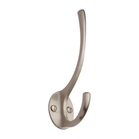This is an image of a Heritage Brass - Hat & Coat Hook Satin Nickel Finish, v1050-sn that is available to order from T.H Wiggans Ironmongery in Kendal.