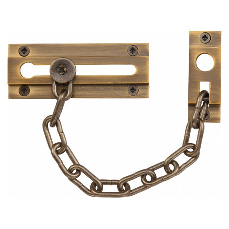 This is an image of a Heritage Brass - Door Chain Antique Brass Finish, v1070-at that is available to order from T.H Wiggans Ironmongery in Kendal.