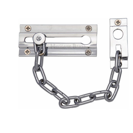 This is an image of a Heritage Brass - Door Chain Polished Chrome Finish, v1070-pc that is available to order from T.H Wiggans Ironmongery in Kendal.
