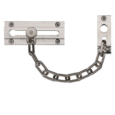 This is an image of a Heritage Brass - Door Chain Polished Nickel Finish, v1070-pnf that is available to order from T.H Wiggans Ironmongery in Kendal.