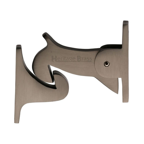 This is an image of a Heritage Brass - Door Holder Gravity Design Matt Bronze Finish, v1074-mb that is available to order from T.H Wiggans Ironmongery in Kendal.