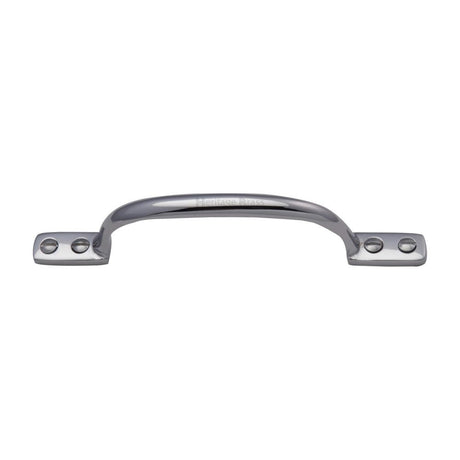 This is an image of a Heritage Brass - Pull Handle Russell Design 152mm Polished Chrome Finish, v1090-152-pc that is available to order from T.H Wiggans Ironmongery in Kendal.