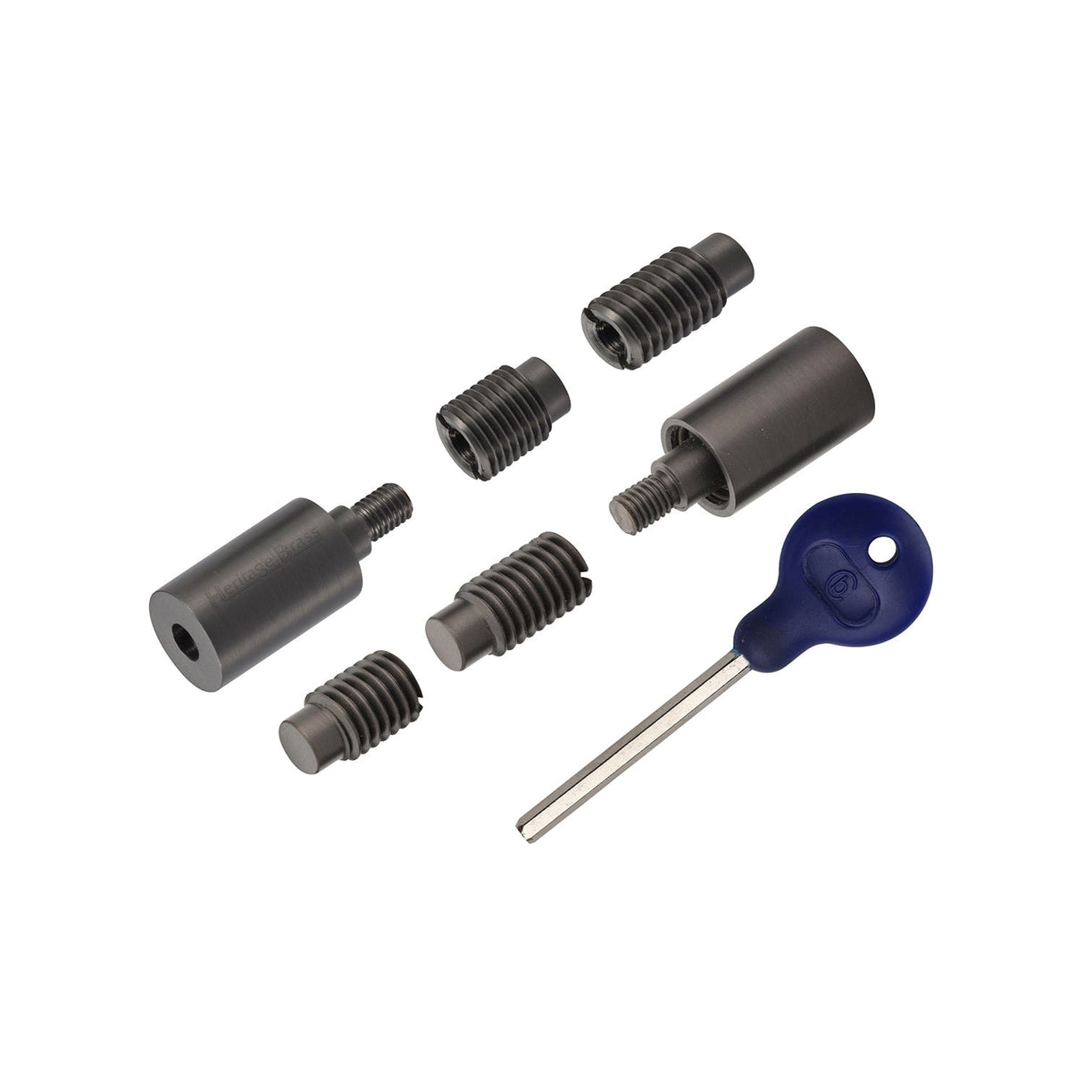 This is an image of a Heritage Brass - Sash Window Stop (pair) with key Matt Bronze, v1108-mb that is available to order from T.H Wiggans Ironmongery in Kendal.