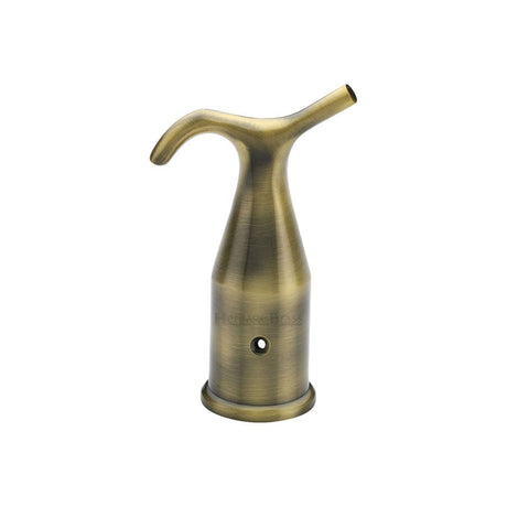 This is an image of a Heritage Brass - Pole Hook Antique Brass Finish, v1116-at that is available to order from T.H Wiggans Ironmongery in Kendal.