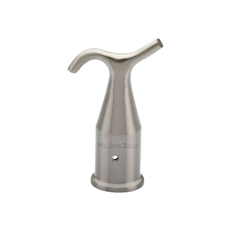 This is an image of a Heritage Brass - Pole Hook Satin Nickel Finish, v1116-sn that is available to order from T.H Wiggans Ironmongery in Kendal.