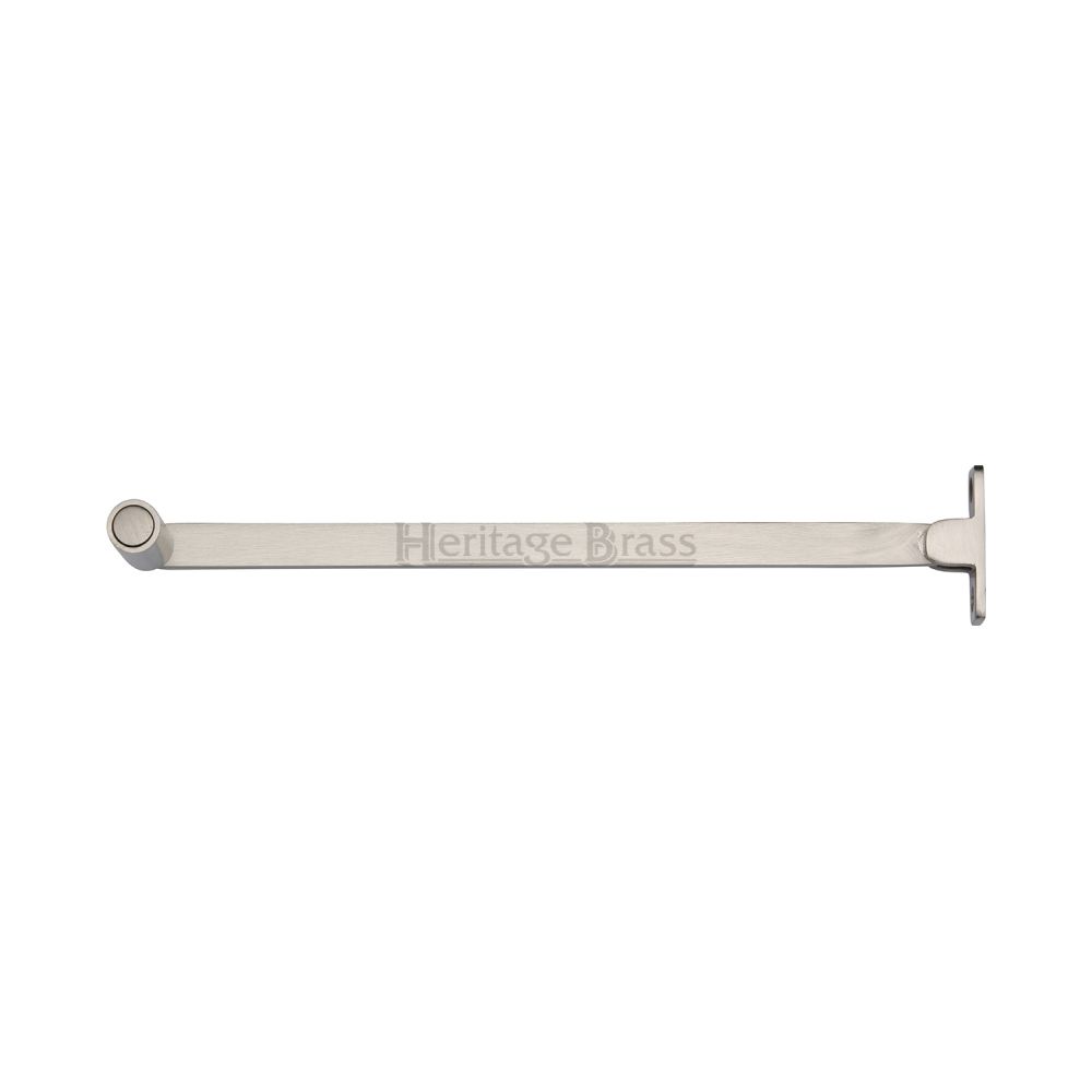 This is an image of a Heritage Brass - Roller Arm Stay 150mm Satin Nickel Finish, v1119-6-sn that is available to order from T.H Wiggans Ironmongery in Kendal.
