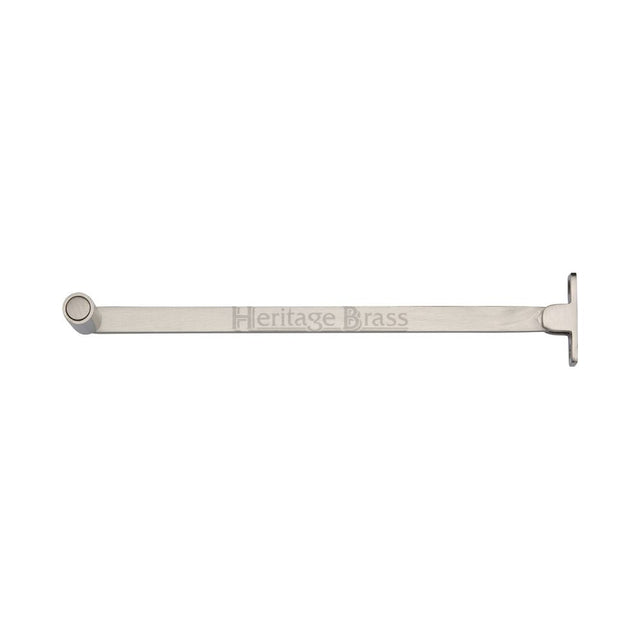 This is an image of a Heritage Brass - Roller Arm Stay 150mm Satin Nickel Finish, v1119-6-sn that is available to order from T.H Wiggans Ironmongery in Kendal.
