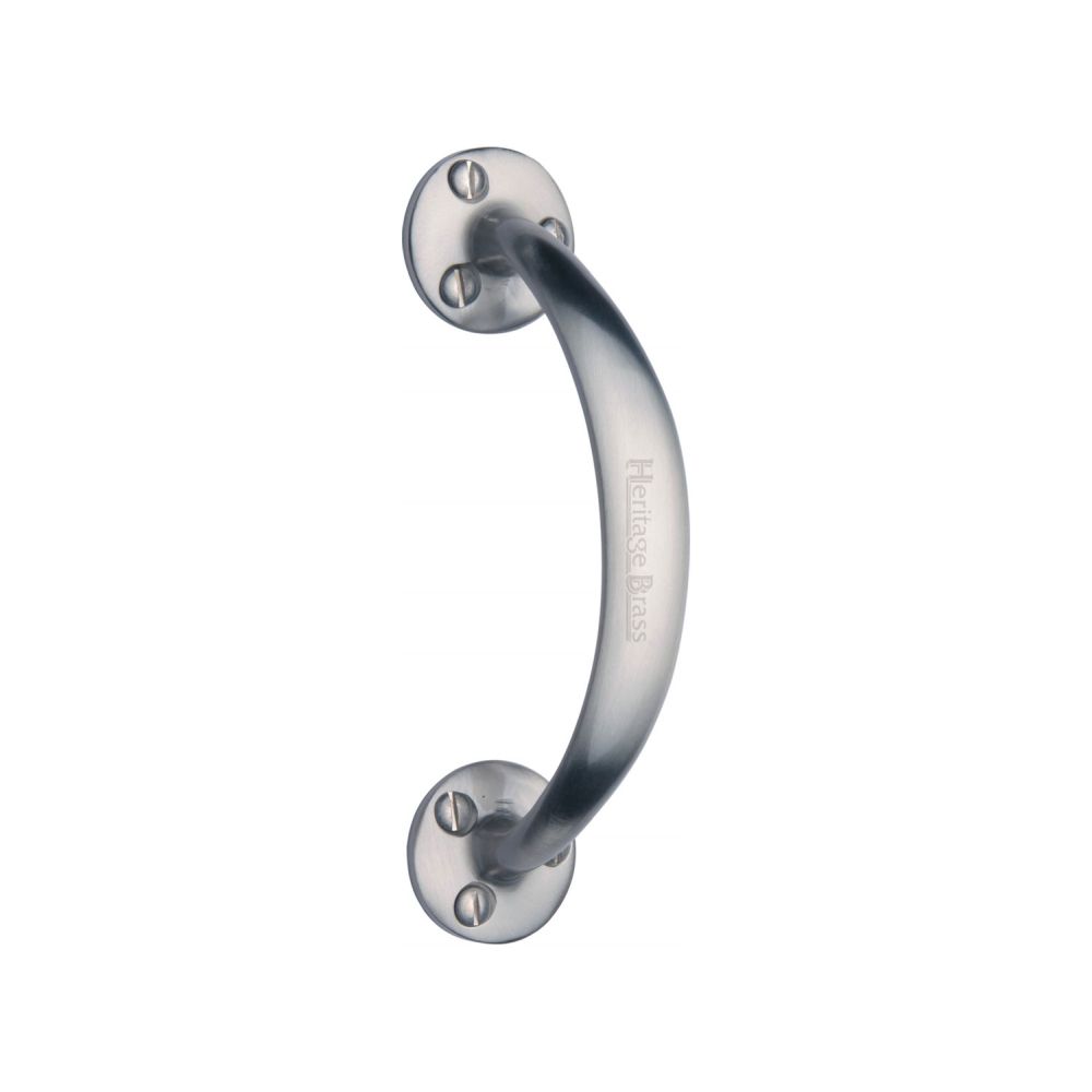 This is an image of a Heritage Brass - Pull Handle Satin Chrome Finish, v1140-sc that is available to order from T.H Wiggans Ironmongery in Kendal.