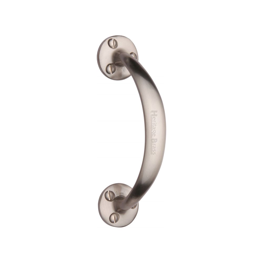 This is an image of a Heritage Brass - Pull Handle Satin Nickel Finish, v1140-sn that is available to order from T.H Wiggans Ironmongery in Kendal.