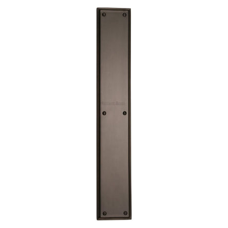 This is an image of a Heritage Brass - Fingerplate 462 x 76mm - Matt Bronze Finish, v1166-mb that is available to order from T.H Wiggans Ironmongery in Kendal.