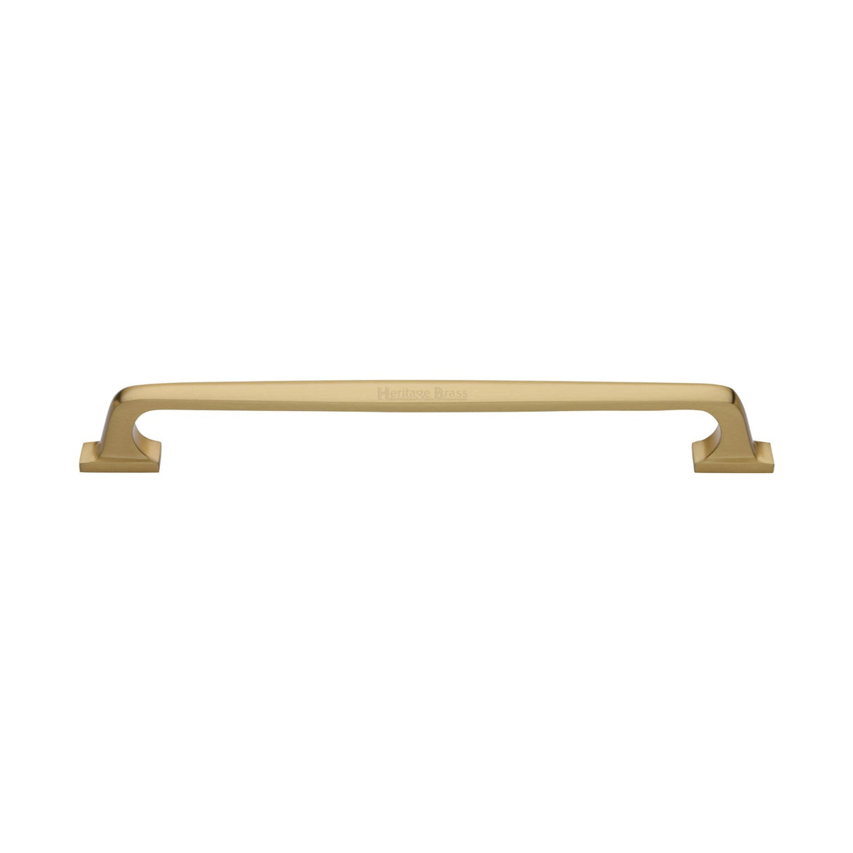 This is an image of a Heritage Brass - Door Pull Handle Durham Design 345mm Satin Brass Finish, v1210-345-sb that is available to order from T.H Wiggans Ironmongery in Kendal.