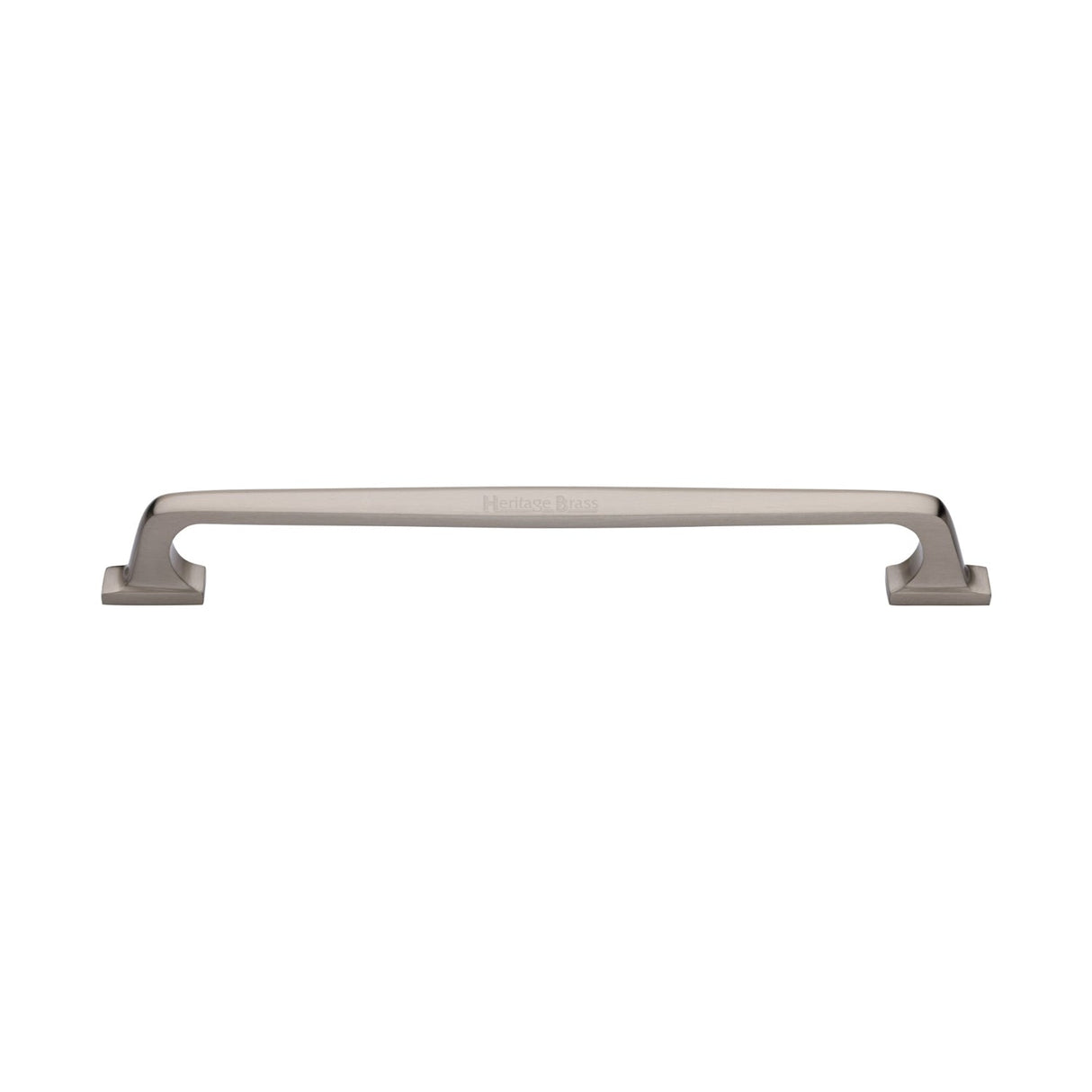 This is an image of a Heritage Brass - Door Pull Handle Durham Design 345mm Satin Nickel Finish, v1210-345-sn that is available to order from T.H Wiggans Ironmongery in Kendal.