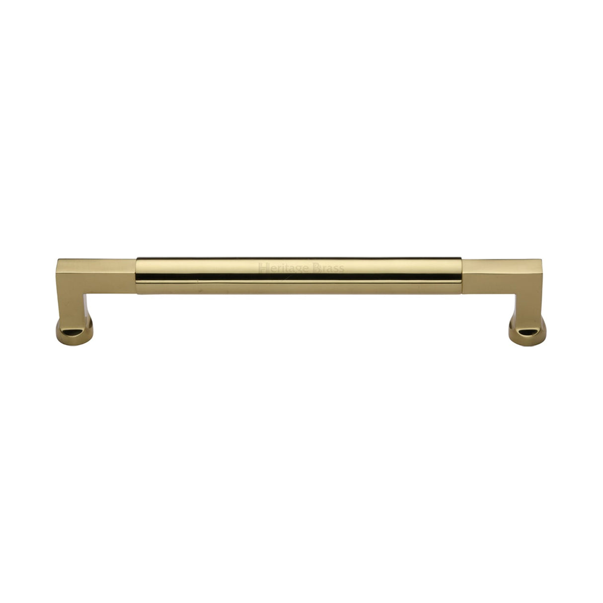 This is an image of a Heritage Brass - Door Pull Handle Bauhaus Design 330mm Polished Brass Finish, v1312-330-pb that is available to order from T.H Wiggans Ironmongery in Kendal.