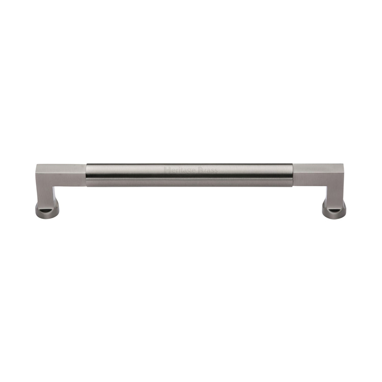 This is an image of a Heritage Brass - Door Pull Handle Bauhaus Design 330mm Satin Nickel Finish, v1312-330-sn that is available to order from T.H Wiggans Ironmongery in Kendal.