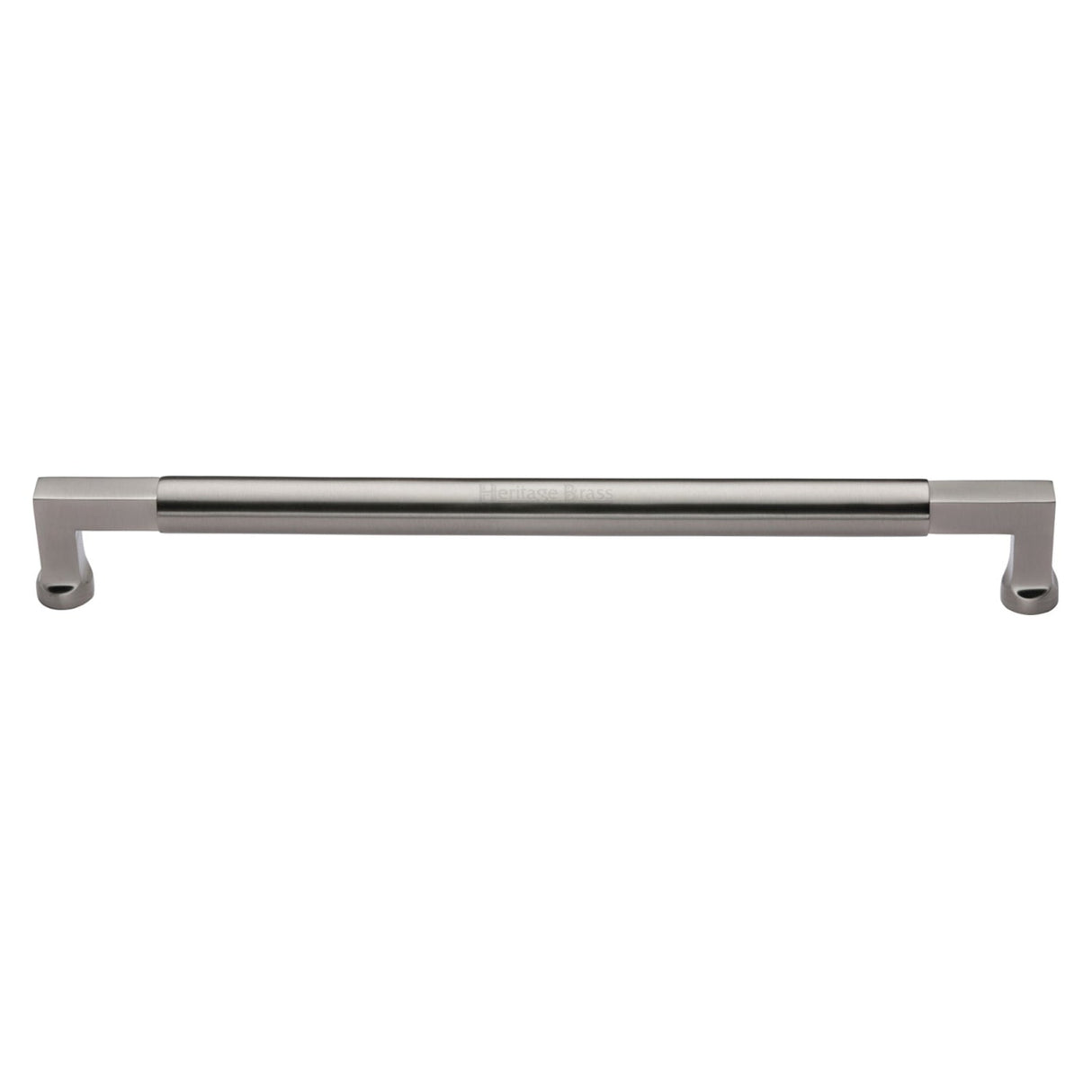 This is an image of a Heritage Brass - Door Pull Handle Bauhaus Design 483mm Satin Nickel Finish, v1312-483-sn that is available to order from T.H Wiggans Ironmongery in Kendal.
