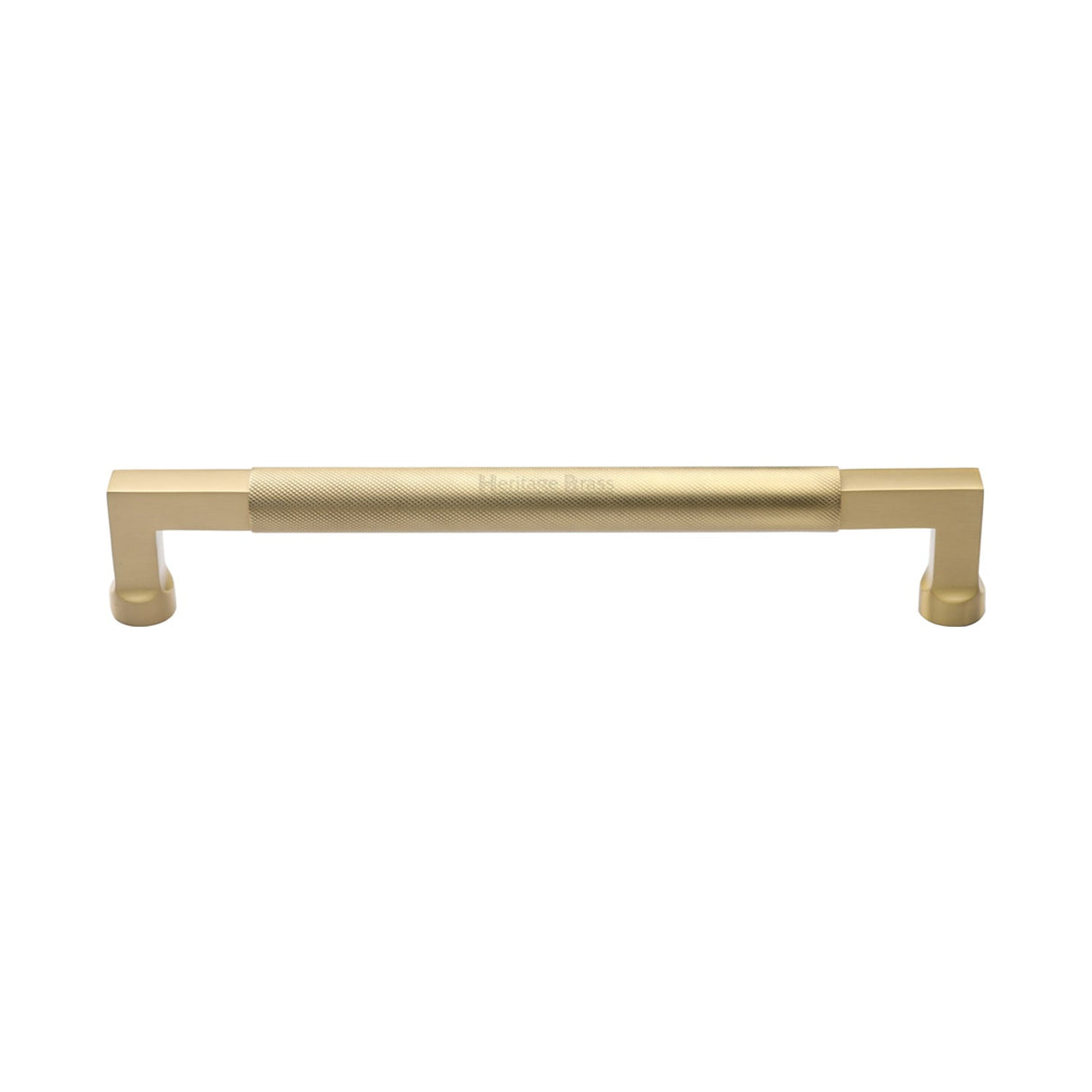 This is an image of a Heritage Brass - Door Pull Handle Bar Design 330mm Satin Brass Finish, v1315-330-sb that is available to order from T.H Wiggans Ironmongery in Kendal.