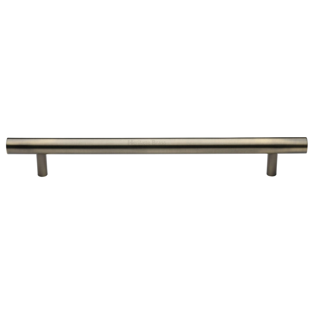 This is an image of a Heritage Brass - Door Pull Handle Bar Design 457mm Antique Brass Finish, v1361-457-at that is available to order from T.H Wiggans Ironmongery in Kendal.