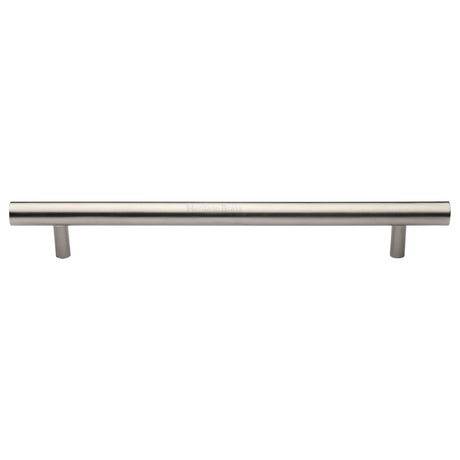 This is an image of a Heritage Brass - Door Pull Handle Bar Design 457mm Satin Nickel Finish, v1361-457-sn that is available to order from T.H Wiggans Ironmongery in Kendal.