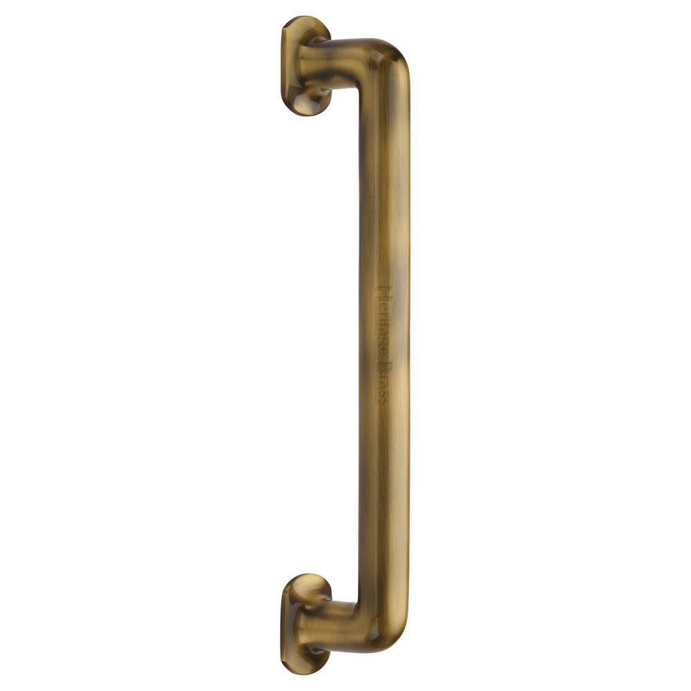 This is an image of a Heritage Brass - Door Pull Handle Traditional Design 330mm Antique Brass Finish, v1376-330-at that is available to order from T.H Wiggans Ironmongery in Kendal.