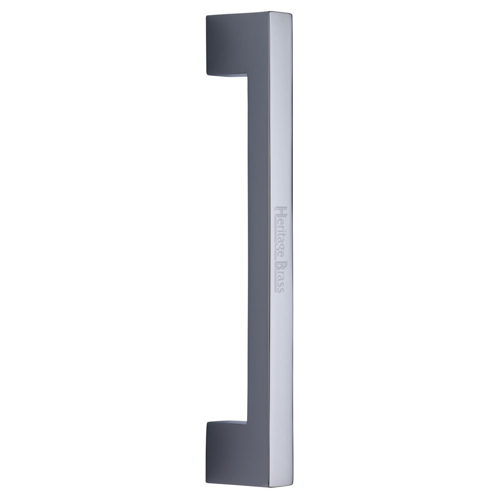 This is an image of a Heritage Brass - Door Pull Handle Urban Design 305mm Polished Chrome Finish, v1390-305-pc that is available to order from T.H Wiggans Ironmongery in Kendal.