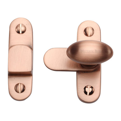 This is an image of a Heritage Brass - Showcase Fastener Satin Rose Gold Finish, v1970-srg that is available to order from T.H Wiggans Ironmongery in Kendal.