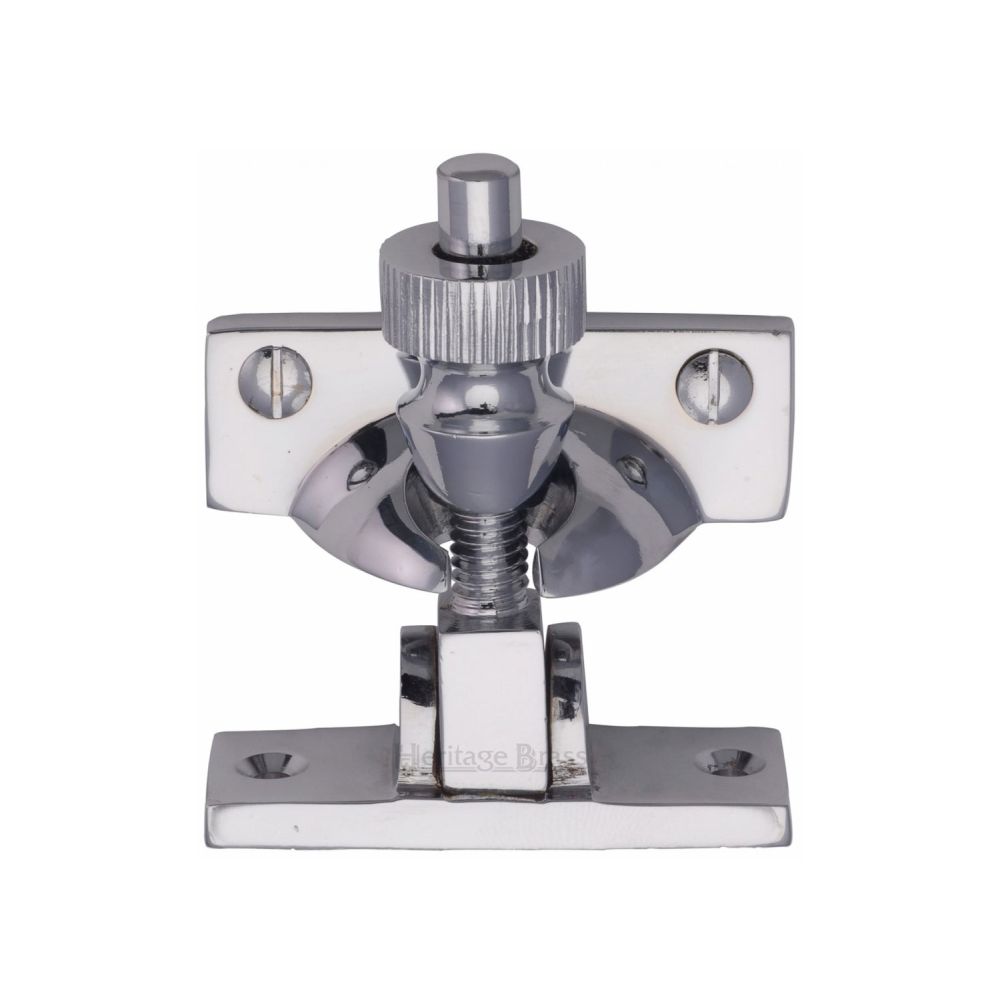 This is an image of a Heritage Brass - Brighton Sash Fastener Polished Chrome Finish, v2055-pc that is available to order from T.H Wiggans Ironmongery in Kendal.