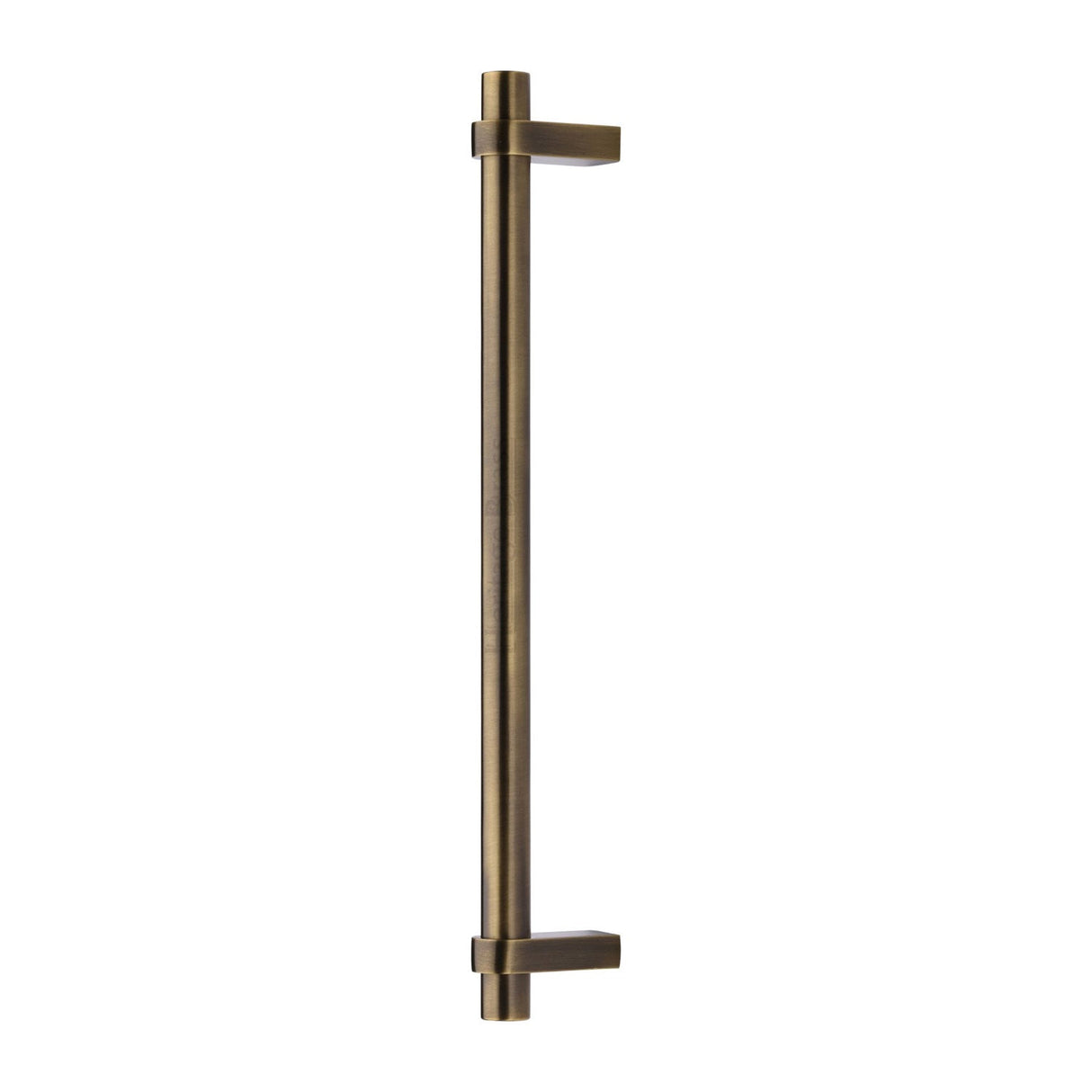 This is an image of a Heritage Brass - Door Pull Handle Industrial Design 353mm Antique Brass Finish, v2485-353-at that is available to order from T.H Wiggans Ironmongery in Kendal.