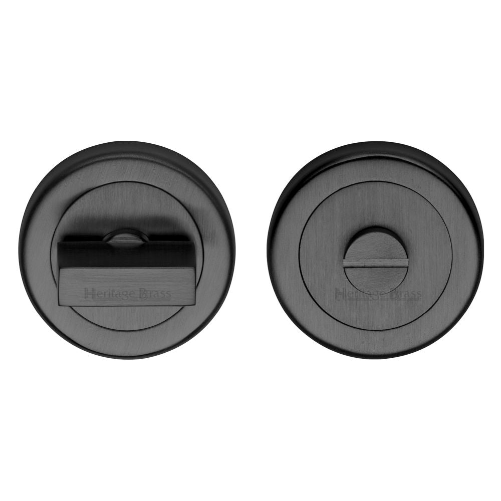 This is an image of a Heritage Brass - Thumbturn & Emergency Release Matt Black Finish, v4035-bkmt that is available to order from T.H Wiggans Ironmongery in Kendal.