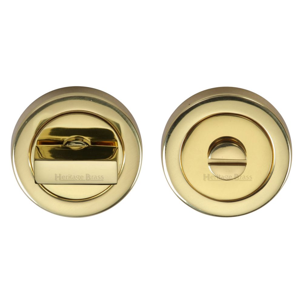 This is an image of a Heritage Brass - Thumbturn & Emergency Release Polished Brass Finish, v4035-pb that is available to order from T.H Wiggans Ironmongery in Kendal.