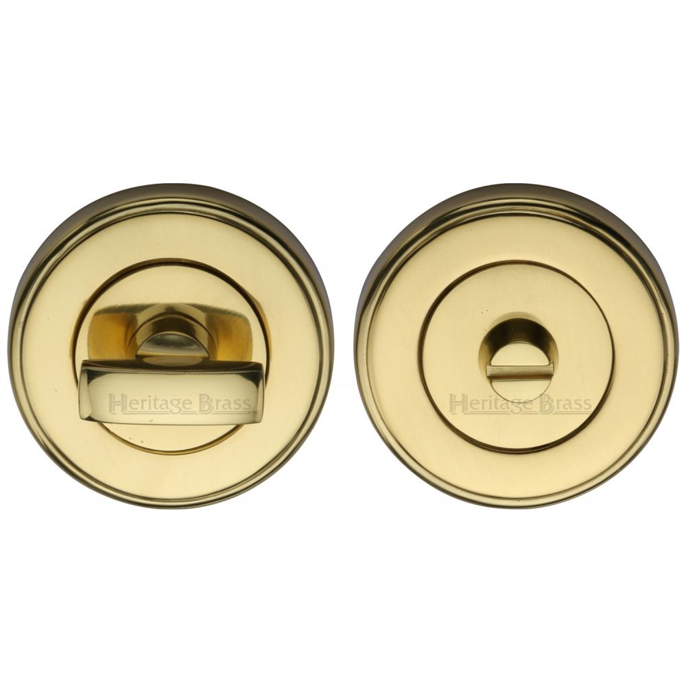 This is an image of a Heritage Brass - Thumbturn & Emergency Release Polished Brass Finish, v4040-pb that is available to order from T.H Wiggans Ironmongery in Kendal.