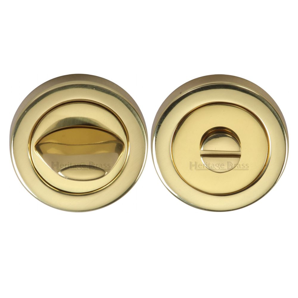 This is an image of a Heritage Brass - Thumbturn & Emergency Release Polished Brass Finish, v4043-pb that is available to order from T.H Wiggans Ironmongery in Kendal.