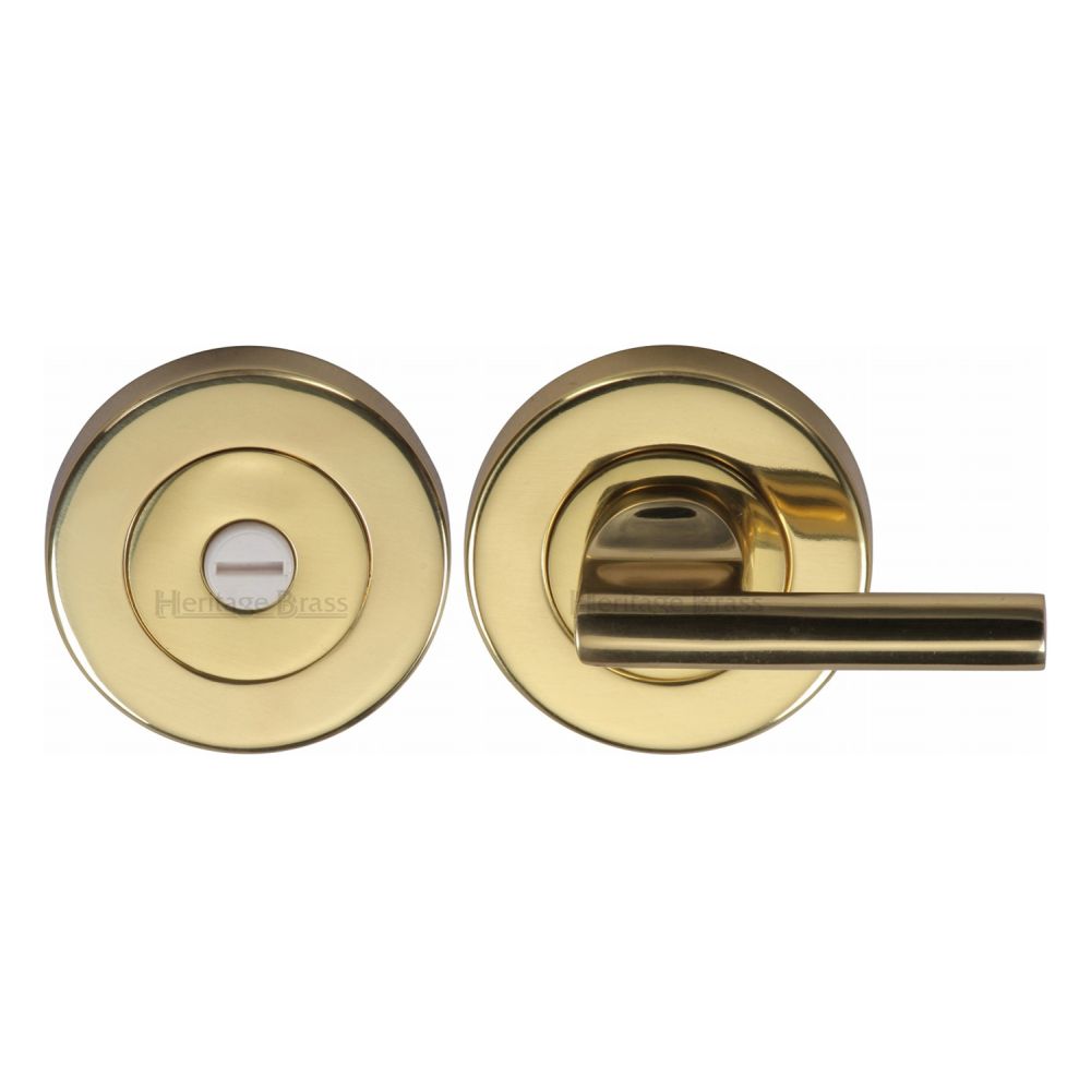 This is an image of a Heritage Brass - Thumbturn & Emergency Release Polished Brass Finish, v4044-pb that is available to order from T.H Wiggans Ironmongery in Kendal.