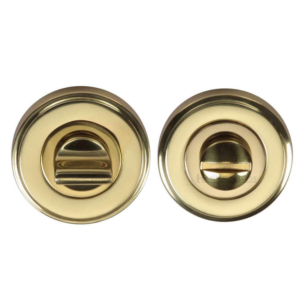 This is an image of a Heritage Brass - Thumbturn & Emergency Release Polished Brass Finish, v4045-pb that is available to order from T.H Wiggans Ironmongery in Kendal.