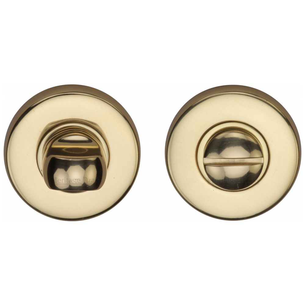This is an image of a Heritage Brass - Thumbturn & Emergency Release Polished Brass Finish, v4049-pb that is available to order from T.H Wiggans Ironmongery in Kendal.