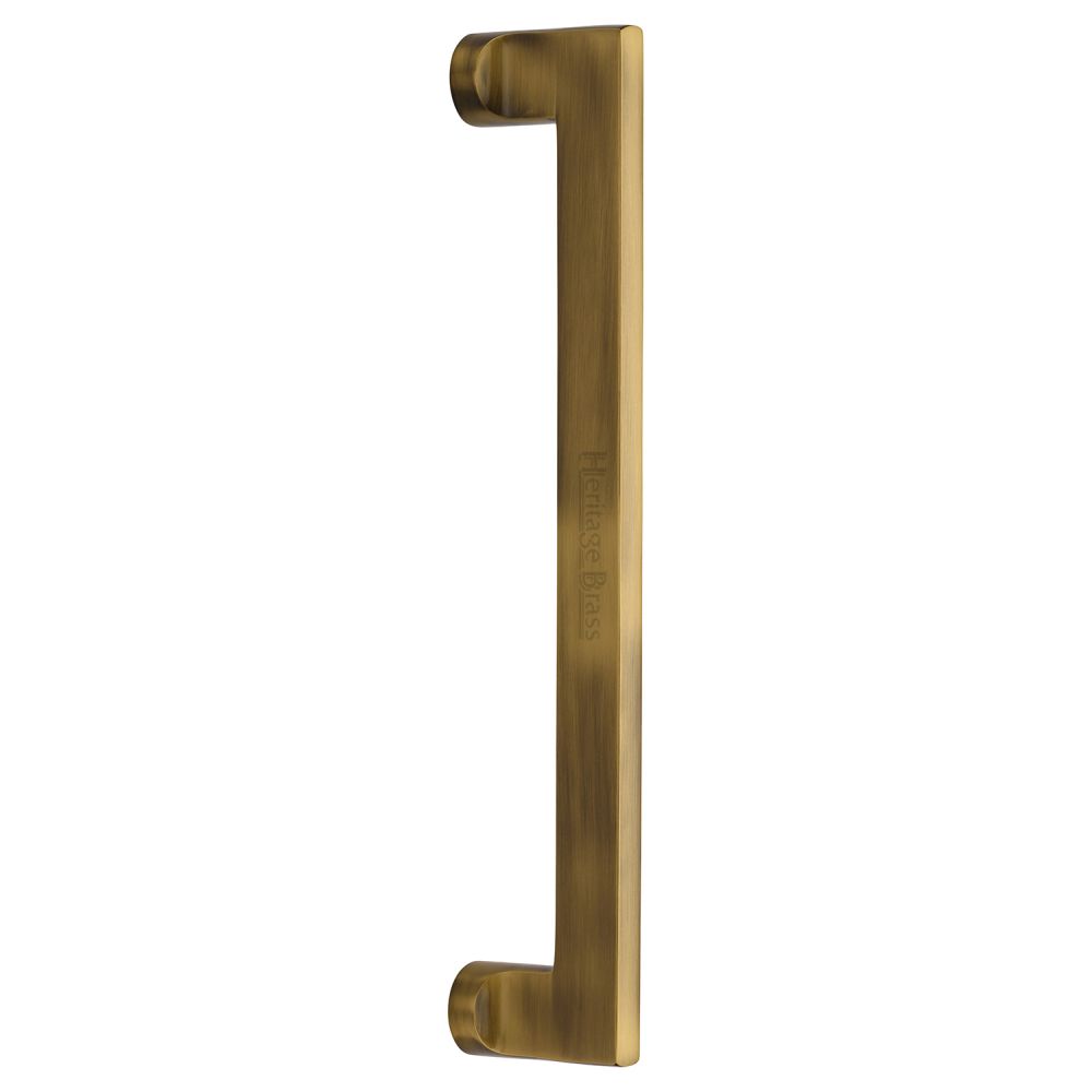 This is an image of a Heritage Brass - Door Pull Handle Apollo Design 307mm Antique Brass Finish, v4150-307-at that is available to order from T.H Wiggans Ironmongery in Kendal.