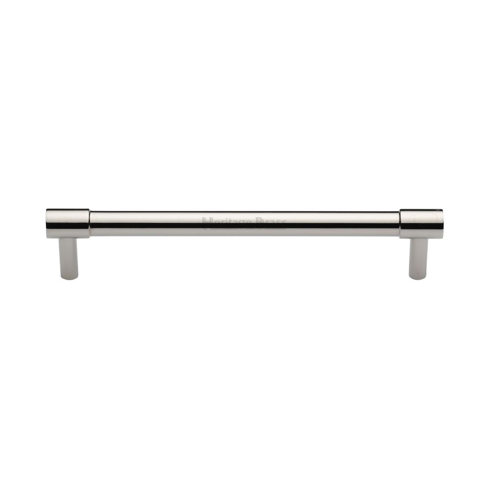 This is an image of a Heritage Brass - Cabinet Pull Phoenix Design 160mm CTC Polished Nickel Finish, v4434-160-pnf that is available to order from T.H Wiggans Ironmongery in Kendal.