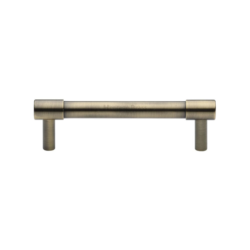This is an image of a Heritage Brass - Cabinet Pull Phoenix Design 96mm CTC Antique Brass Finish, v4434-96-at that is available to order from T.H Wiggans Ironmongery in Kendal.