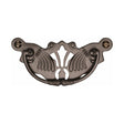 This is an image of a Heritage Brass - Cabinet Pull Ornate Plate Design Matt Bronze Finish, v5021-mb that is available to order from T.H Wiggans Ironmongery in Kendal.