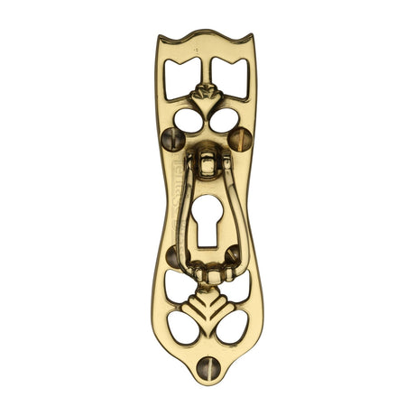 This is an image of a Heritage Brass - Cabinet Pull Ornate Design Polished Brass Finish, v5023-pb that is available to order from T.H Wiggans Ironmongery in Kendal.