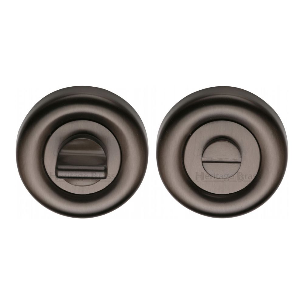This is an image of a Heritage Brass - Thumbturn & Emergency Release Matt Bronze Finish, v6720-mb that is available to order from T.H Wiggans Ironmongery in Kendal.
