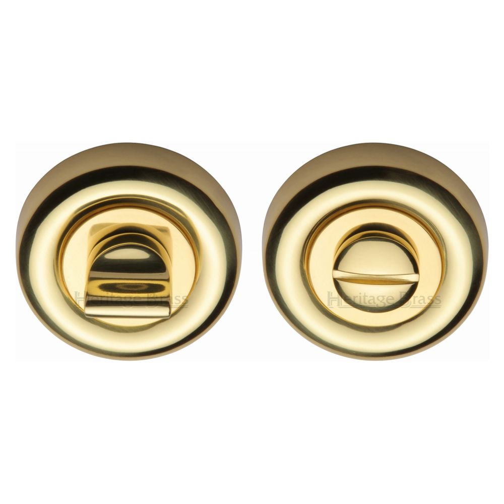 This is an image of a Heritage Brass - Thumbturn & Emergency Release Polished Brass Finish, v6720-pb that is available to order from T.H Wiggans Ironmongery in Kendal.