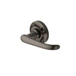 This is an image of a Heritage Brass - Door Handle Lever on Rose Windsor Design Matt Bronze Finish, v720-mb that is available to order from T.H Wiggans Ironmongery in Kendal.